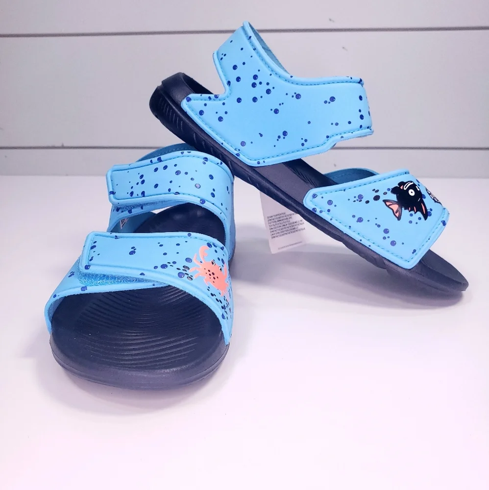 1Y Adidas Altaswim C Blue Fish Summer Beach Sandals Kids Size 1Y (Unisex)
